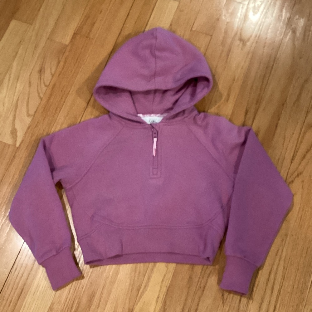 Athleta Girls Purple Half-Zip Hoodie